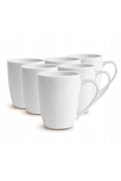 MG HOME Set de căni din porțelan 360ml 6 bucăți