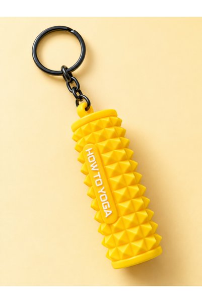 Dörtel Tedarik Mini Yoga Roller Figured Keychain – Sports Themed Bag Ornament