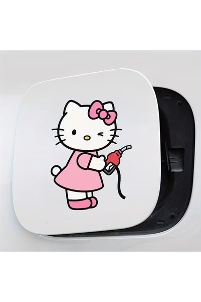 ÖZGÜL REKLAM Hello Kitty Benzin Depo Kapağı Sticker / Hello Kitty Sticker / A...
