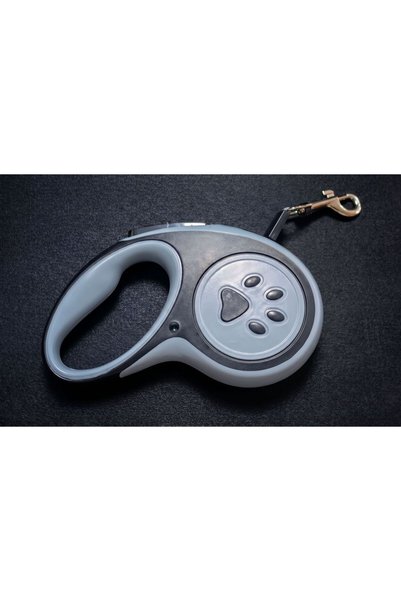 almital mobilya aksesuarları furniture accessories 3 Meter Reel Automatic Cat and Dog Walking Leash (Gray)