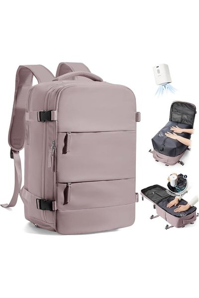 SZLX Vacuum Backpack with Pump Carry On Luggage Airline Approved Women Men