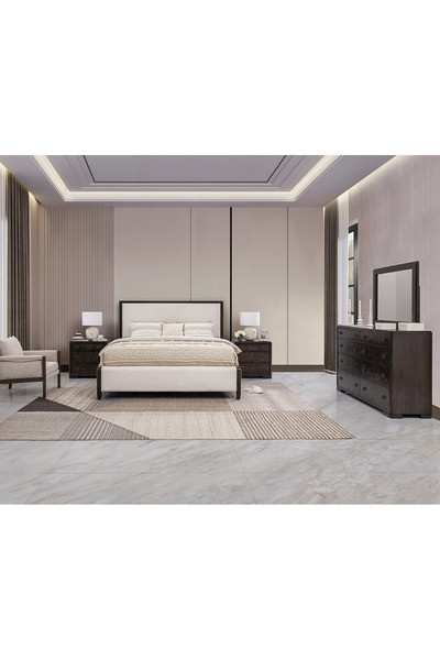 Midas Furniture طقم غرفة نوم ليميو مقاس كينج (193*203) بيج
