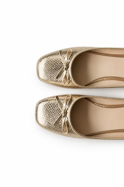 Eataly Shoes Lumé Gold – Fiyonk Detaylı Gümüş Babet