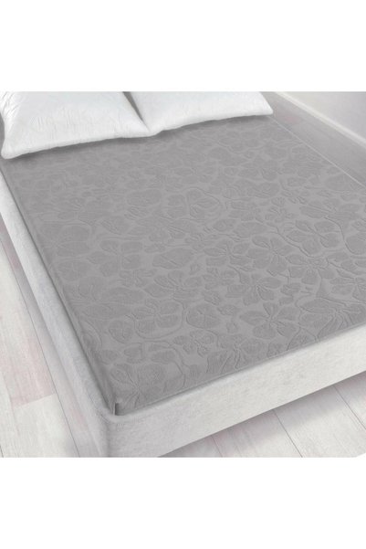 Zwoltex Cearceaf frotte Tulipan 150x205cm, 100% bumbac, gri cenusiu, 1 bucata