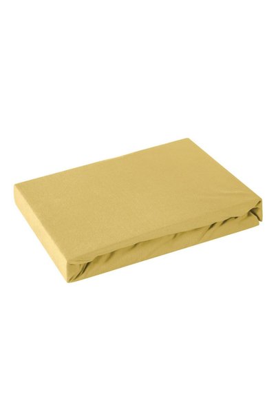 Design 91 Cearsaf cu elastic jersey 90x200 Design91 Mustar