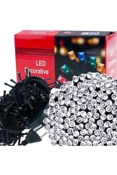Martom Lumini pentru bradul de Crăciun, 100 LED-uri, alb rece, de interior, 8...