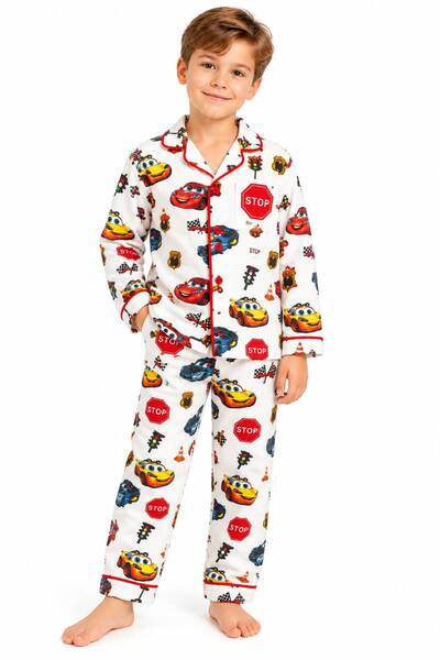 RAPAPA Set pijamale pentru băieți cu model mașină 5109