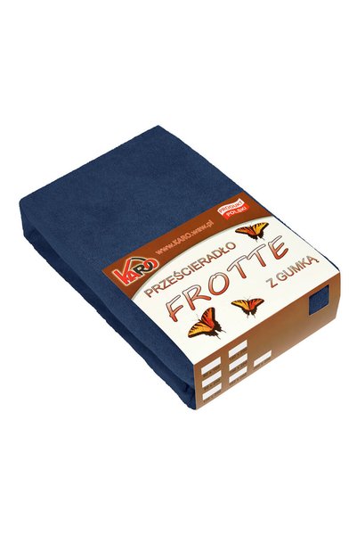 Karo Cearsaf frotte cu elastic 120x200 albastru marin 200g/m2