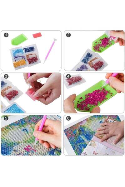 iğne izi 5D Diamond Bead Stone Embroidery Mosaic Tapestry Kit 30X30Cm Ms17848 Diamond Painting Bead Puzzle Diamond Bo