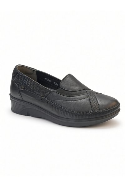 Forelli Kemal Aygün-Forelli Women's Black Genuine Leather Orthopedic Sole Lig...