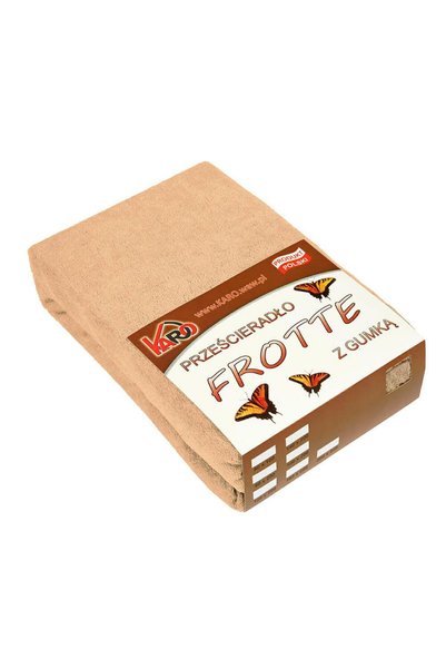 Karo Cearsaf frotte cu elastic 140x200 pudra bej inchis 200g/m2