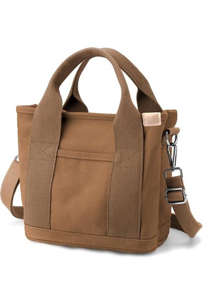 GENERAL Canvas Tote Bag for Women Small Tote Bag with Zipper Canvas Crossbody...