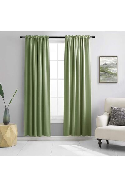 DONREN Small Window Curtains for Bathroom -2 Panels Blackout Thermal Insulati...