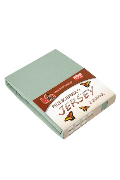 Karo Cearceaf cu banda elastica Karo, Jerseu, 160x200cm, 150g/m2, Verde olive