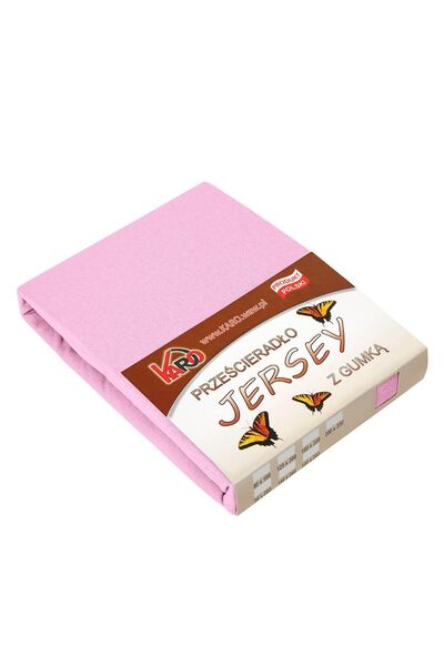 Karo Cearceaf cu banda elastica Karo, Jerseu, 150g/m2, 70x140cm, Roz deschis