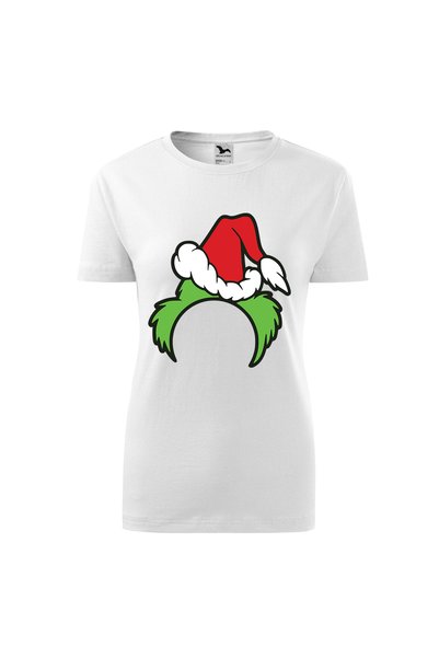Malfini Tricou personalizat, Grinch # 14, Bumbac 100%, Alb, Dama, Marime XS