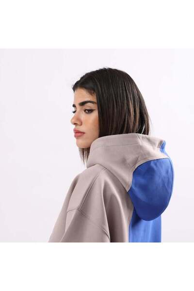 Adax Hoodie Abelq — Royal Blue and Beige