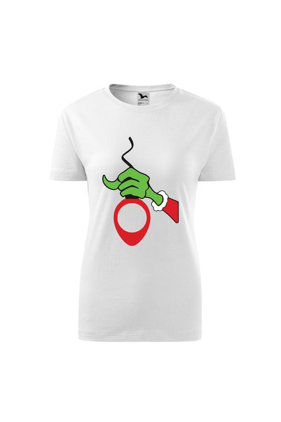 Malfini Tricou personalizat, Grinch #16, Bumbac 100%, Alb, Dama, Marime L