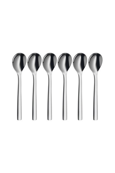 WMF 6-piece egg spoon set, stainless steel, 12 cm, "Nuova" -