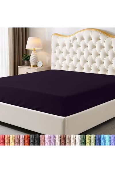 Utopia Bedding ملاءة سرير مزدوجة - ملاءة سفلية - جيوب عميقة - مصنوعة من الألي...