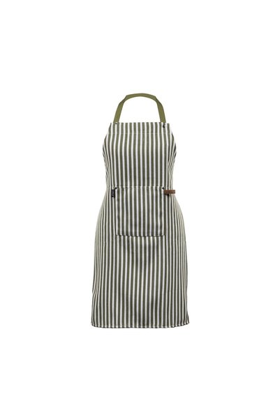 TISECO “Yinte” kitchen apron, cotton, Green olive -