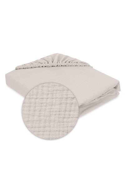 BabyMatex Cearceaf cu elastic pentru patut, BabyMatex, bumbac, crem, 58x110cm