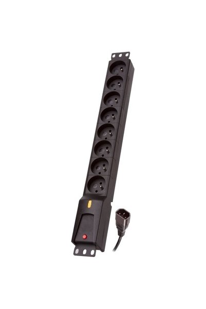 Lestar Prelungitor multiplu Lestar, 8 prize, 1.5m, Negru