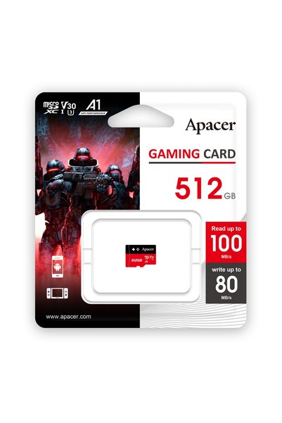 Apacer 512Gb Microsd Gaming Memory Card (Ap512Gmcsx10U7-Ragc)