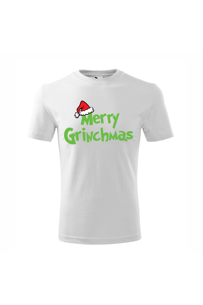 Malfini Tricou personalizat, Grinch # 75, Bumbac 100%, Alb, Barbat, Marimea XL