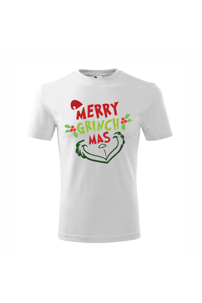 Malfini Tricou personalizat, Grinch # 1, Bumbac 100%, Alb, Barbat, Marime S