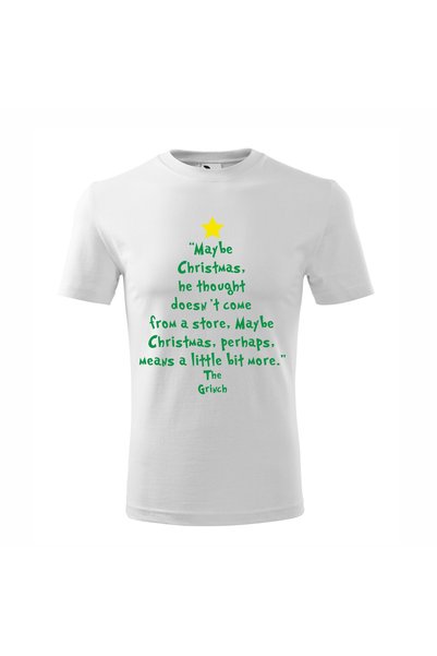 Malfini Tricou personalizat, Grinch # 30, Bumbac 100%, Alb, Barbat, Marime M