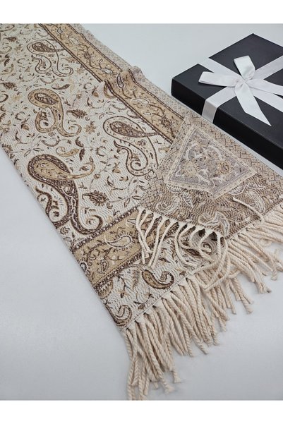 tomrisboutique Women's Cashmere Textured Shoulder Shawl and Scarf Royal Paisl...