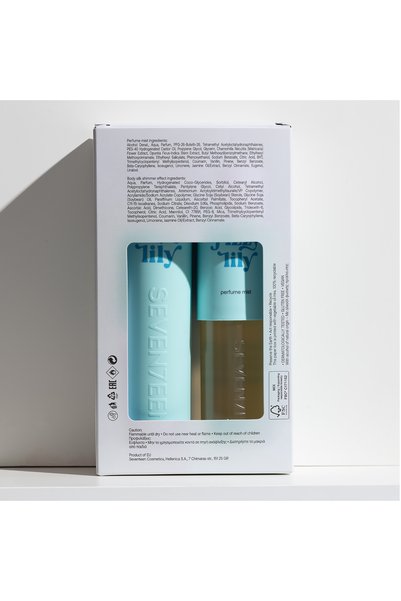 SEVENTEEN SET FIZZY LILY PERFUME MIST 100ml & BODY SILK SHIMMER 175ml