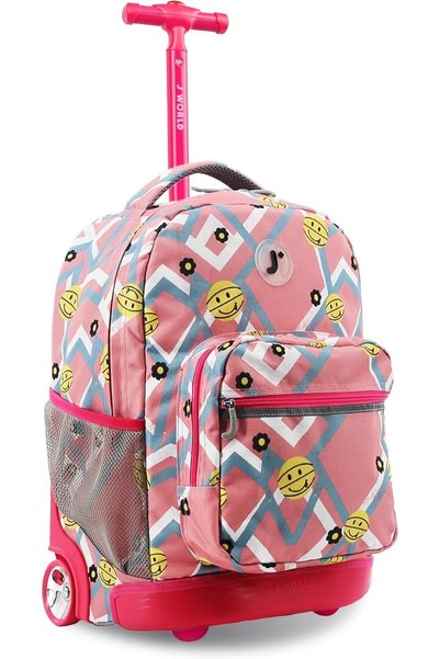 J World New York J World Sunrise Kids Rolling Backpack for Girls Boys. Roller...