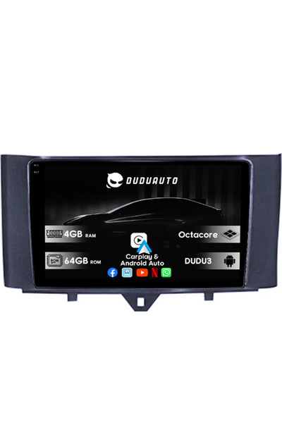 Universal Smart Fortwo 2011-2015 ειδικός πλοηγός, DUDU3, 4GB RAM 64GB ROM, Oc...