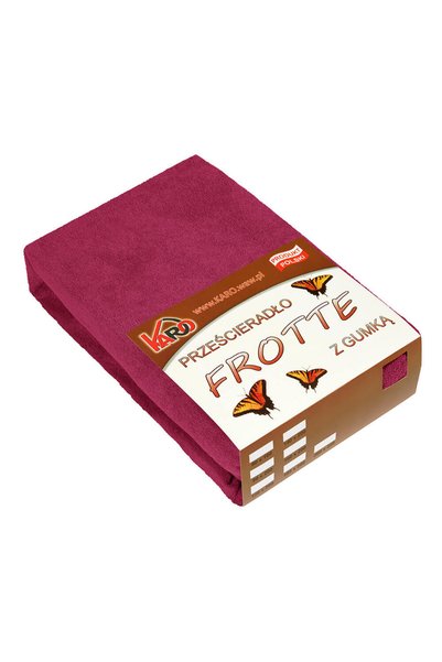 Karo Cearsaf frotte cu elastic 140x200 sfecla rosie 200g/m2