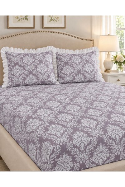 By Masuaa Firfirli Pillowcase and Elastic Bed Sheet Set [Single, Double, King...