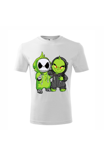 Malfini Tricou personalizat, Grinch # 194, Bumbac 100%, Alb, Barbat, Marime L
