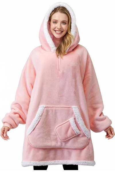 KASTWAVE Wearable Blanket Hoodie for Women, Oversized Blanket Hoodie Extra Lo...