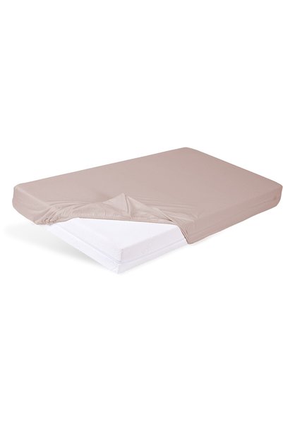 BabyMatex Cearsaf cu fermoar din bumbac bej 70x140 pentru patut