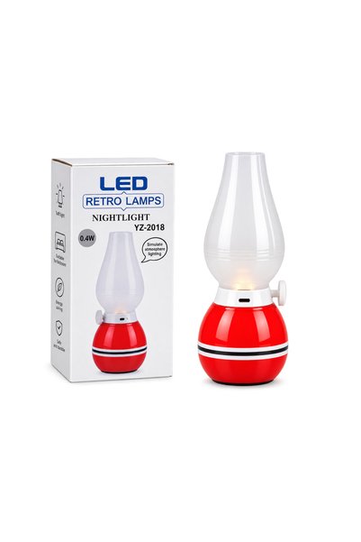 Generic Brand Felinar LED Retro cu Efect de Flacără de Gaz, Senzor Tactil, St...