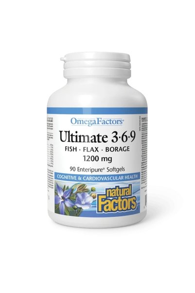 Natural Factors Υπέρτατο 3-6-9 – 1200 mg, 90 κάψουλες