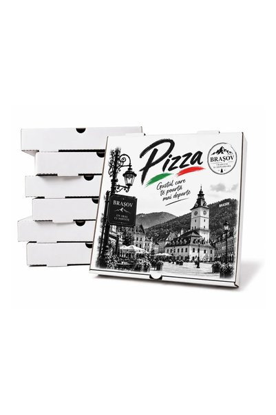 OEM Cutie Pizza 32x32 cm – Imprimată Braşov – Albă / Kraft – 32 CM ALBA 32 X ...