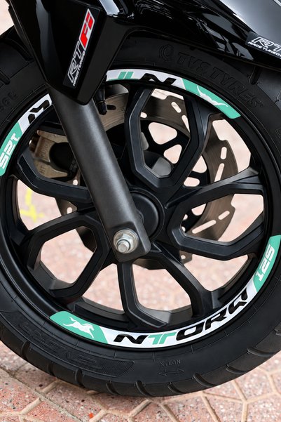 Banxtre Printed wheel rim strip sticker set for tvs ntorq 125 (front & rear -...