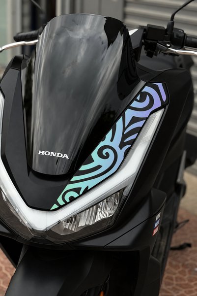 Banxtre Honda PCX Deluxe 2025-2026 Yeni Kasa için Dövme Tribal Desen Sticker ...