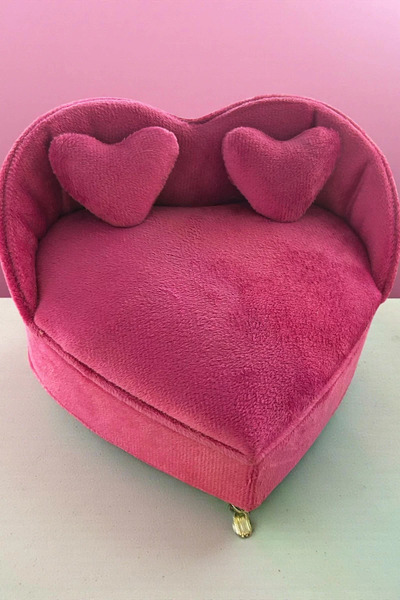 HEDİYEVİM BOŞ KUTU Pembe Renk Kalp Figürlü Karton Çanta Hediyeli Hediye Kutusu