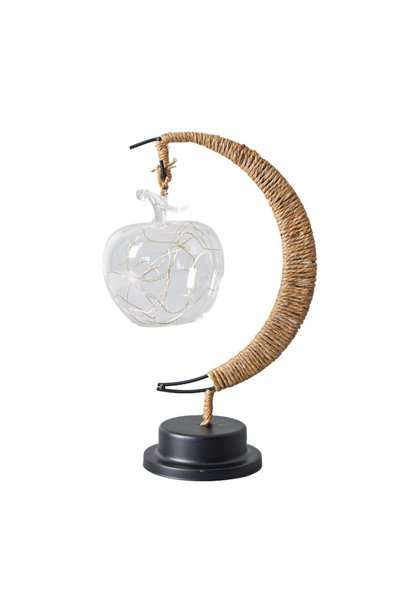 Generic Brand Veioză Decorativă Lună LED 30 x 30 cm, Cadru din Fier Forjat, L...