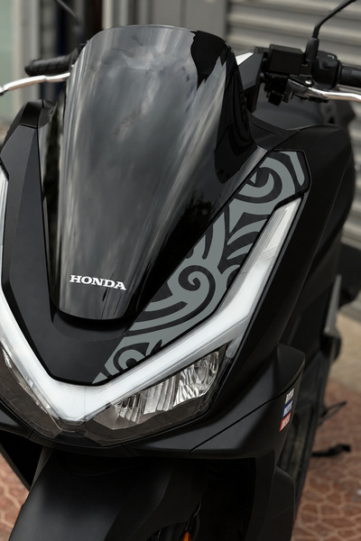 Banxtre Honda PCX Deluxe 2025-2026 Yeni Kasa için Dövme Tribal Desen Sticker ...