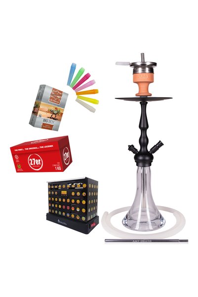 AMY DELUXE SET NARGHILEA LADY ON FIRE COMPLET - TRANSPARENT