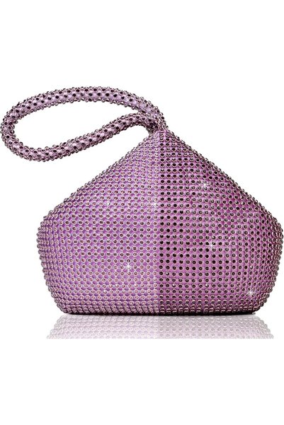 BABEYOND Women's Clutch Evening Bags Vintage Sequin Glitter Triangle Purse fo...